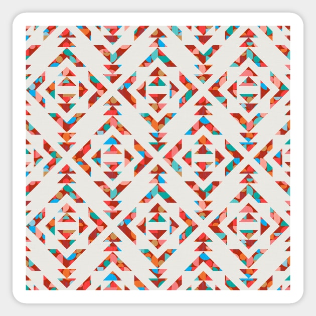 Tribal Geometry No.002 / Vibrant Colors Sticker by matise